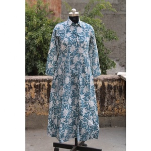 Robe longue à imprimé de bloc de main pour femmes, tenue décontractée, nouvelle collection - Product Image 2