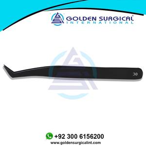 Pinces à épiler pour cils, couleur noire, pointe pointue, pinces à épiler pour sourcils personnalisées, prix bon marché, fournisseur en gros - Product Image 6