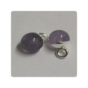 Breloque en argent sterling avec améthyste à facettes Breloques en argent sterling pour collier et bracelet - Product Image 3