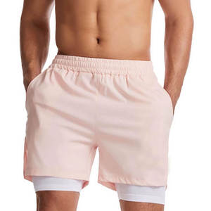 Shorts de course à double couche pour hommes, shorts d'entraînement à séchage rapide, shorts d'entraînement à double couche pour hommes - Product Image 1