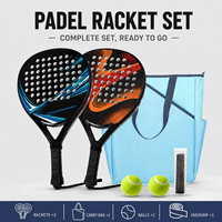 Professionelle Carbonfaser-Padel-Schläger mit Verbesserter Vergebungsfähigkeit und Platzkontrolle, Kundenspezifische OEM-Fertigung, Weitere Designoptionen, Komplettes Set