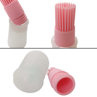 Bouteille d'huile de cuisson en silicone avec pinceau multicolore