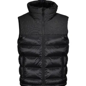 Stehkragen Polyester Wasserdicht Angeln Puffy Daunen jacke Veste Look Gilet Bubble Puffer Weste Herren westen