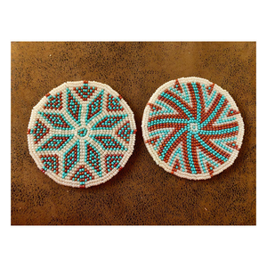 Juego de Posavasos con Cuentas, Diseño de Texto Personalizable, Bordado a Mano, Artesanía de Expertos Artesanos 4 - Product Image 3