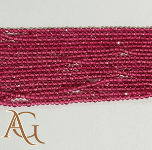 Perles rondes facettées en cristal rose, perles rondes en vrac, fabrication de bijoux en Chine, quartz synthétique, 2 mm, 4 mm, 6 mm - Product Image 6