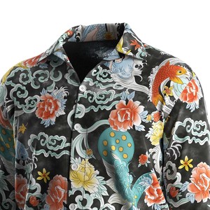 Chemise à manches longues de haute qualité à sublimation Chemises pour hommes de grande taille à la mode 100% Chemise à sublimation en coton à prix réduit - Product Image 2