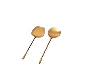 Rose <b>Gold</b> Premium Cutlery Set Custom Manufacturer Wholesaler Stainless Steel Brass Dinner <b>Spoon</b> Modern Set 2 Pieces Weddings - Product Image 2