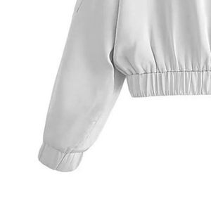 Personalized <b>Women</b> Satin Bomber <b>Jacket</b> Lightweight <b>Zip</b> <b>Up</b> Shiny Outerwear with Logo Printing <b>Women</b> Satin <b>Jacket</b> - Product Image 4