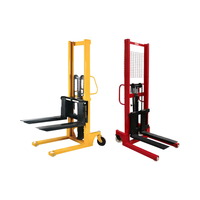 Chariot élévateur manuel hydraulique robuste pour palettes, hauteur de fourche réglable, capacité de charge nominale 1-3T, hauteur de levage 1,6-2m pour entrepôt