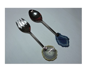 Offre Spéciale Style Unique Design Moderne Grand Serveur De Salade Cuillère Et Fourchette Ensemble Outils De Salade En Acier Inoxydable De Haute Qualité Ensemble De Salade - Product Image 3