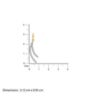 Pendentif en diamant Gold Wave Layers Design luxueux et élégant pour le style et l'accessoire de mode - Product Image 5