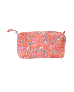 Premium Eco-Friendly Reusable Cotton Quilted for Pouch with Zipper | Custom Printed <b>Makeup</b> <b>Bag</b> - Product Image 1
