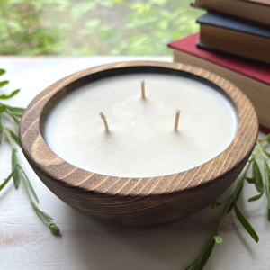 Wholesale Novelty Christmas Wedding Present Candle Wood Natural Soy Wax Luxury Aromatherapy Wood <b>Dough</b> <b>Bowl</b> Candles from india - Product Image 6