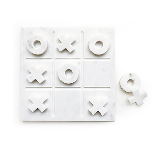 Marbre blanc tic tac toe Jeux de société Tic-Tac-Toe Jeu de société pour la petite enfance Classique Family Fun Board Game - Product Image 6
