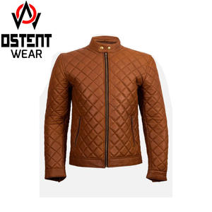 Por encargo al por mayor nueva llegada gran venta Casual moda chaqueta de cuero marrón precio barato chaqueta de cuero de alta calidad para los hombres - Product Image 1