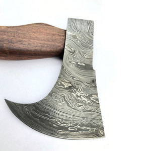 Hacha Artesanal para Exteriores, Cabeza de Acero con Patrón Hecho a Mano, Mango de Madera, para Camping, Uso General, Exhibición y Regalo - Product Image 3