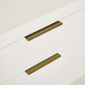 Commode <span class=keywords><strong>de</strong></span> chevet à 2 tiroirs avec rangement et glissières à fermeture douce - Product Image 3
