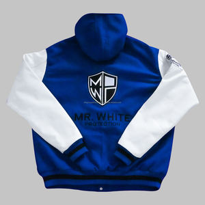 Venta al por mayor personalizado de las mujeres Varsity chaquetas de lana cuerpo de cuero mangas de interior al aire libre de béisbol parches Letterman Varsity chaqueta - Product Image 6