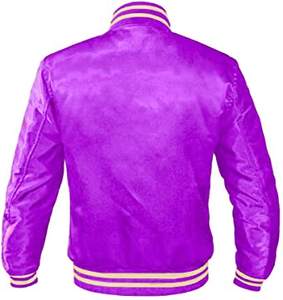 Veste en Satin Broderie Personnalisée Grec Fraternité et Sororité 100% Polyester Baseball Letterman Bomber Logo Personnalisable pour Hommes - Product Image 4