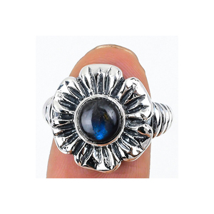 Anillos de joyería fina de plata de ley sólida 925, piedras preciosas de labradorita, compromiso de boda para novia, fiesta, Día de San Valentín - Product Image 3