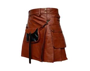 Wholesale Custom Design Scottish Men's Kilt Traditional Highland Dress <b>Skirt</b> Tartan Kilts 6 Yards With Three Leather Straps - Product Image 4