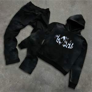 Ensemble Survêtement Personnalisé à la Mode pour Homme Sérigraphie Sweat à Capuche et Pantalon de Survêtement Lavage à l'Acide pour Hommes - Product Image 3