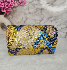 Nuevo diseño bordado mujer Correa larga bandolera mejor bolso de mano de noche venta caliente en Qatar Dubai Bahrein POR ARTESANÍA DE LUJO - Product Image 4