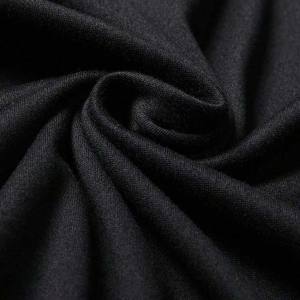 Chemise pour homme de haute qualité 100% coton, motif uni, respirante, manches courtes, col montant, coupe classique, couleur noire - Product Image 5