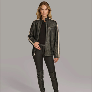 Chaqueta de Motociclista de Cuero Personalizada para Hombre, Estilo con Cremallera, Chaqueta de Motocicleta de PU de Alta Calidad, Ropa Exterior de Moda, Proveedor de Fábrica de Marca Privada OEM ODM - Product Image 6