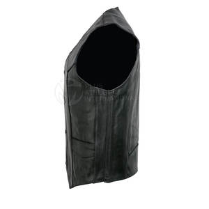 Chaleco de cuero de vaca hecho a medida a la moda para hombre Chaleco de cuero ajustado hecho en Pakistán - Product Image 4