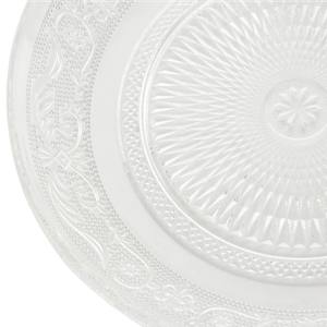 Platos y platos de cristal floral grabados de 20 cm Diseño elegante para comedor - Product Image 3