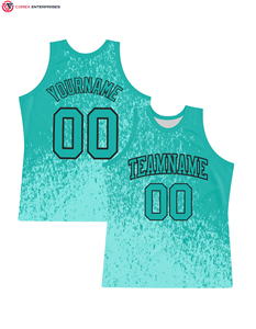 Maillots de basket-ball réversibles personnalisés unisexes en mesh respirant 100% polyester imprimés par transfert thermique - Product Image 3