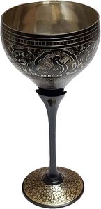 Calidad Premium hecho a mano 100% latón puro Moscú mulas copa de vino copa única copa de cáliz Bidri Nakkashi gran regalo de vino - Product Image 6