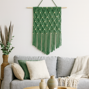Hermoso Tapiz de Macramé de Algodón Hecho a Mano para Decoración del Hogar, Diseño de Estilo Escandinavo y Sureño, Elegante Decoración para el Hogar ECONA - Product Image 2