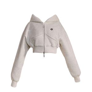 Sudaderas con Capucha Personalizadas OEM con Cierre Doble Deslizante para Mujer, Sudadera de Forro Polar al por Mayor con Etiqueta Privada OEM, Sudaderas Personalizadas de Estilo Urbano - Product Image 4