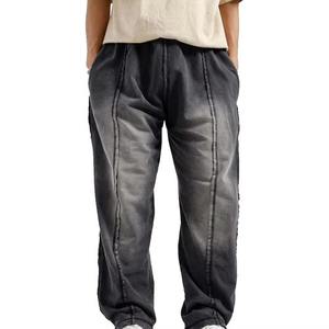 กางเกงยีนส์ทรงตรงขากว้างไซส์ใหญ่สำหรับผู้ชาย สไตล์วอช แบบหลวมๆ สั่งทำได้ พร้อมปักโลโก้ กางเกงยีนส์เดนิมแฟชั่นสำหรับผู้ชาย - Product Image 2