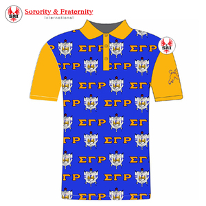 Camisetas deportivas de algodón bordadas Sigma Gamma Rho personalizadas, camisetas polo informales para mujeres de hermandades - Product Image 5