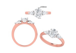 Anillo de diamante personalizado de lujo solitario VVS Moissanite para boda de compromiso 14K/18k oro plata esterlina 925 de moda 100% - Product Image 2