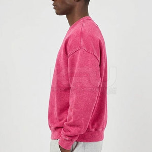 Soft Cotton Blended Solid Eco-Friendly Acid Wash <b>Sweatshirt</b> for Men Casual Winter Use - Product Image 5