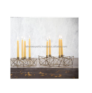 Bougeoir de mariage personnalisé fait à la main, design moderne, intérieur et extérieur en métal pour la décoration intérieure et les fêtes de Noël - Product Image 2
