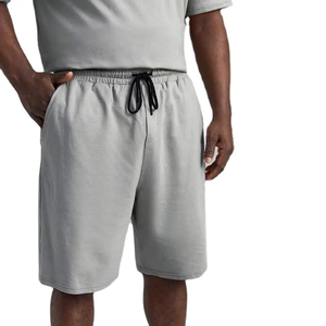 High Street Wear Logo personnalisé hommes ensemble de shorts 100% coton respirant lavage à l'acide t-shirts Shorts solide deux pièces décontracté court - Product Image 5