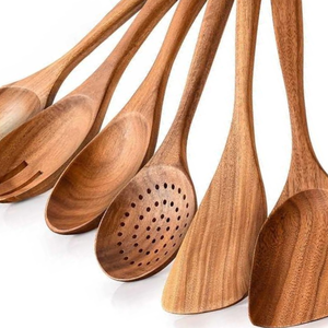 Cuillère en bois artisanale de haute qualité outil de mélange d'agitation élégant écologique pour les mariages finition en bois naturel - Product Image 4