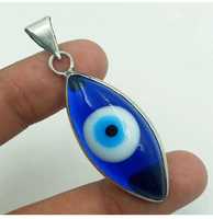 Porte-clés décapsuleur amulette œil turc en verre bleu, forme boule, léger, résistant, tendance, étanche, imprimé en typographie