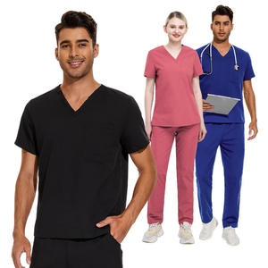 Venta al por mayor de moda de secado rápido Pet Hospital enfermería 2 piezas logotipo personalizado mujeres Doctor médico enfermera Scrub Jogger conjuntos uniformes - Product Image 5
