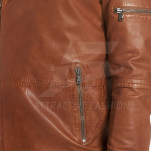 Durable Men Leather Jacket With Elegant Outdoor Pattern For Casual Winter Jacket Fashion Wear - Product Image 5