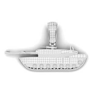 Colgantes de Diseño Hip Hop Elegantes para Hombre, de Aleación de Zinc Plateada con Moissanita Redonda, Estilo Iced Out, Ideales para Fiestas - Product Image 2