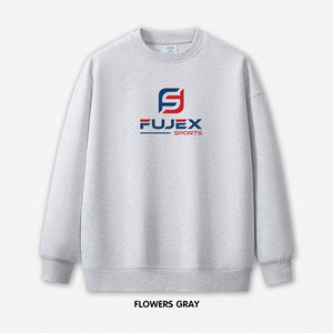 Jersey de manga larga raglán de algodón Retro personalizado sudadera Unisex peso pesado cuello redondo invierno temporada esencial bordado - Product Image 1