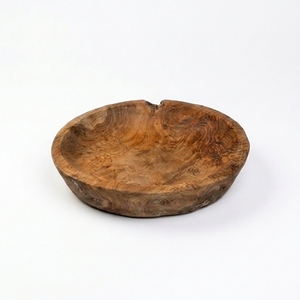 Plateau rond créatif M bols en bois de teck, ensembles de vaisselle, plats et assiettes, plateaux de service - Product Image 1