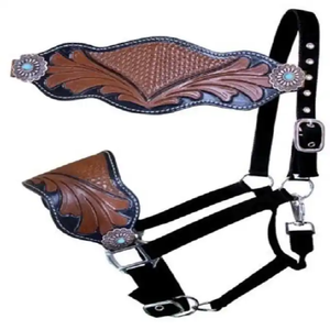 Conception Cheval Headstall Et Collier De Poitrine Cheval Équestre En Cuir De Vachette Vintage En Cuir Véritable Au Prix De Gros Vente Chaude - Product Image 1