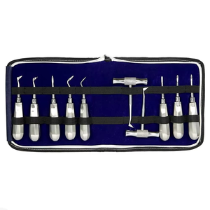 ชุดเครื่องมือถอนรากฟันสแตนเลส ทนทานและป้องกันการกัดกร่อน ชุดถอนรากฟันครบชุด - Product Image 1